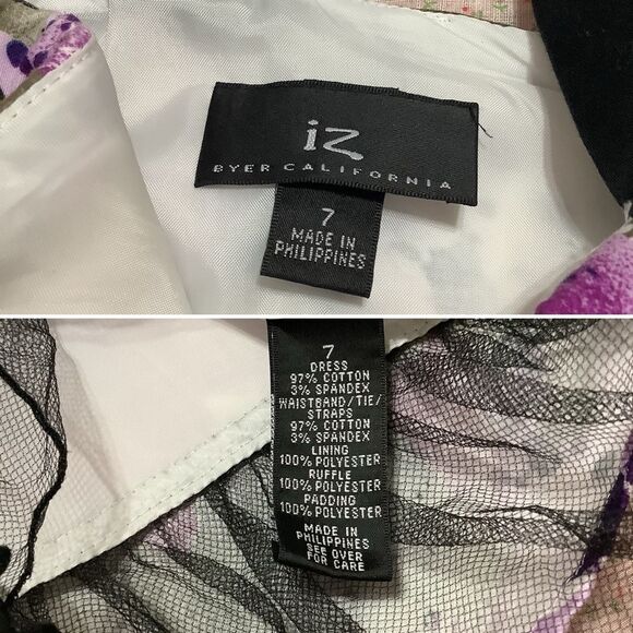 Vintage Y2K Purple Floral Dark Feminine Romantic Emo Scene Babydoll Dress Sz 7 - Picture 3 of 13